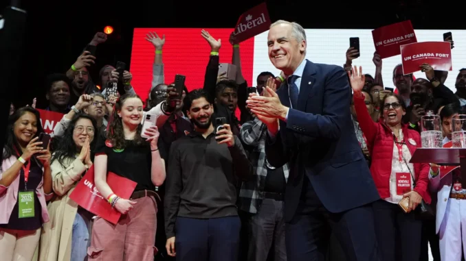 Canadian PM Carney celebrates victory