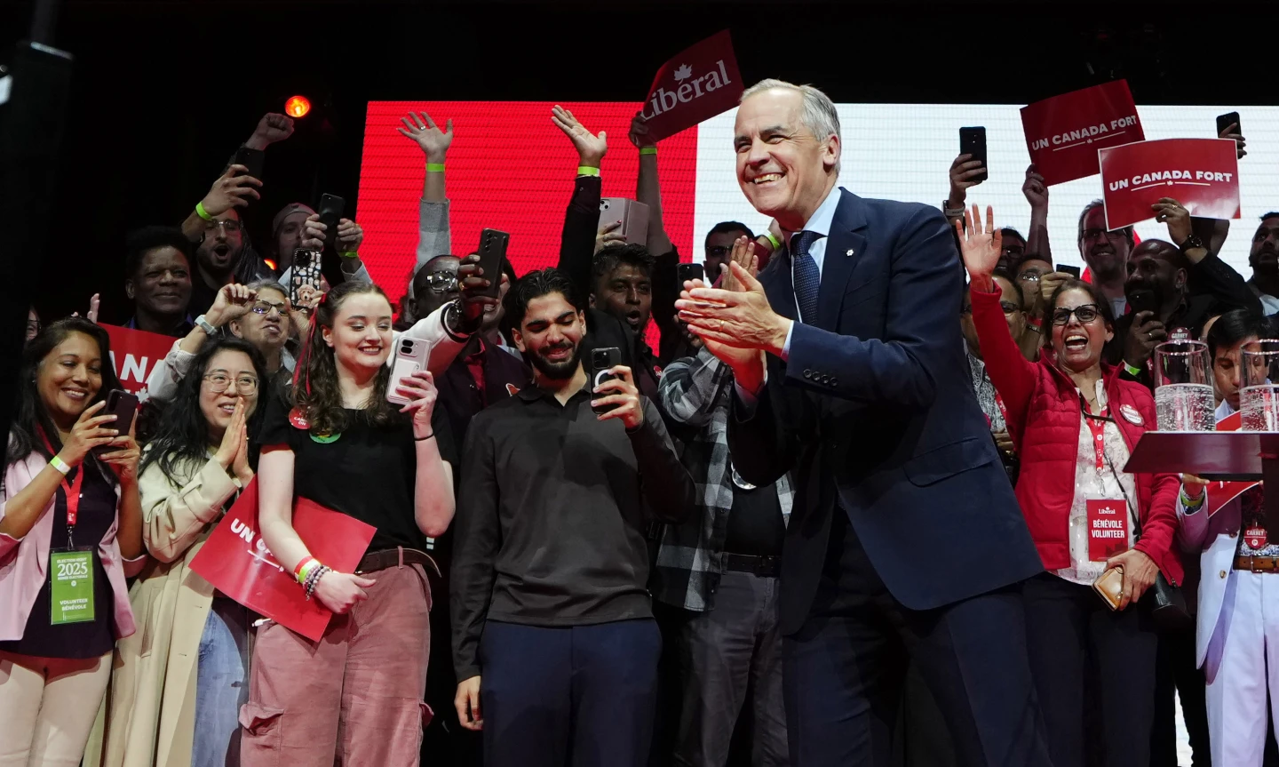 Canada’s Liberal Party, led by Mark Carney, wins federal election but falls short of a majority in Parliament