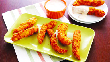 Cheesy chicken fingers