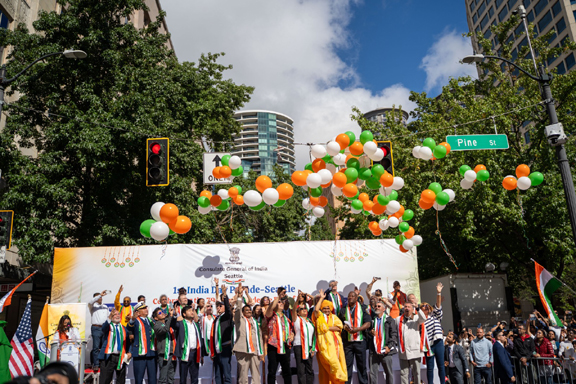 THE FIRST INDIA DAY PARADE IN SEATTLE SHOWCASES ALL 28 STATES OF INDIA