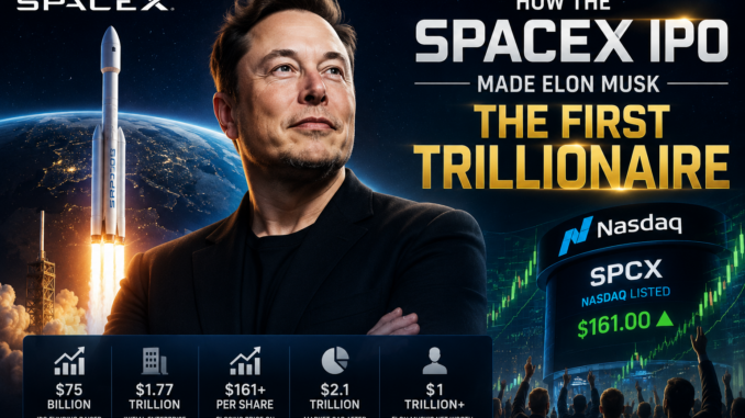 SpaceX IPO makes Elon Musk the world's first trillionaire