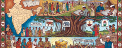 45 Held between 1951 and 1952, the election involved an electorate of extraordinary size. Most Indians had never voted before. Literacy was low, communications were difficult and millions lived in remote rural areas. Illustration: Google Gemini