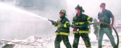 92 New York City firefighters work near the area known as Ground Zero after the collapse of the Twin Towers September 11, 2001 in New York City. Credit: Shutterstock